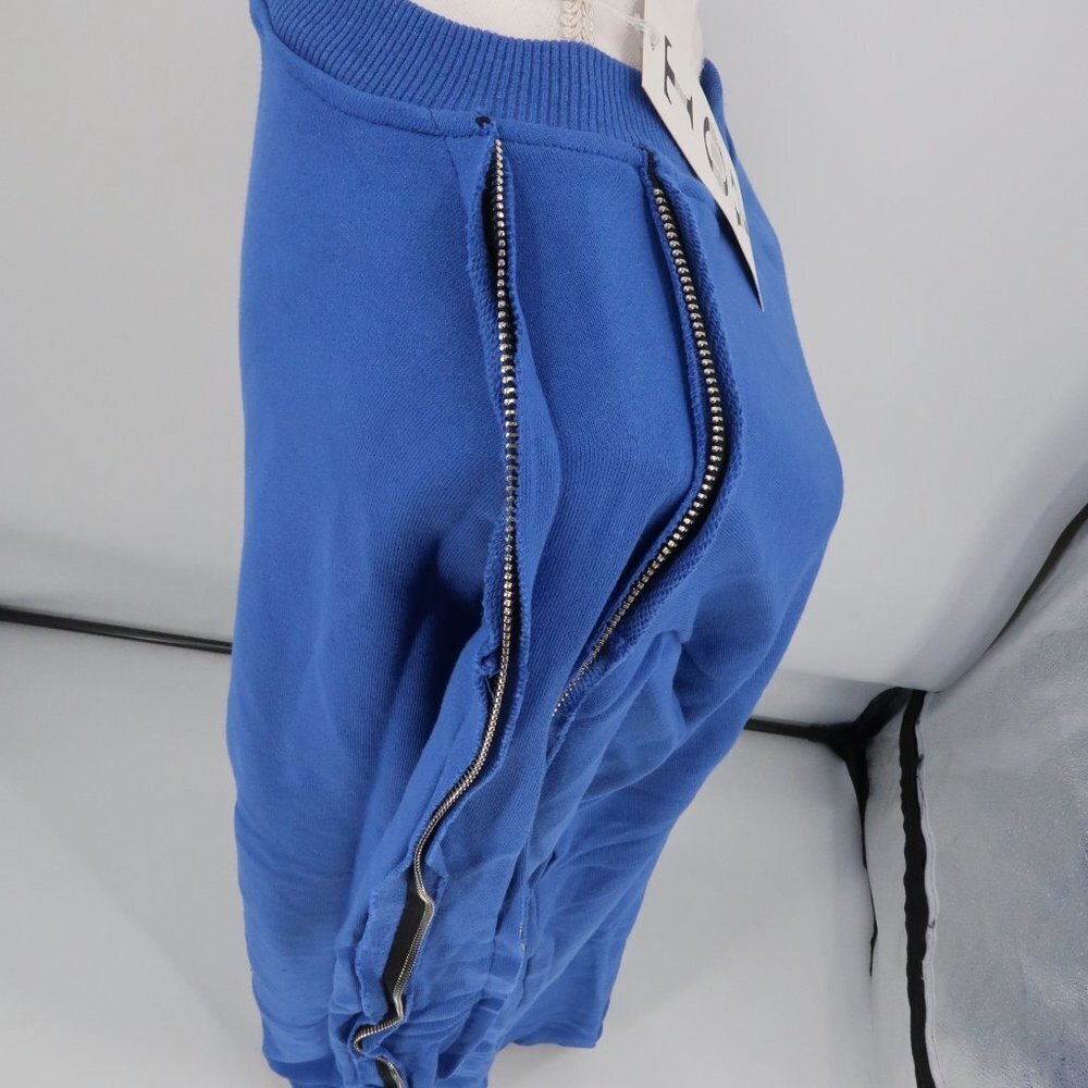 Tov Holy Blue Sweatshirt Dress w Zipper Detail Size 42-Oversized Large  NWT - Picture 11 of 16